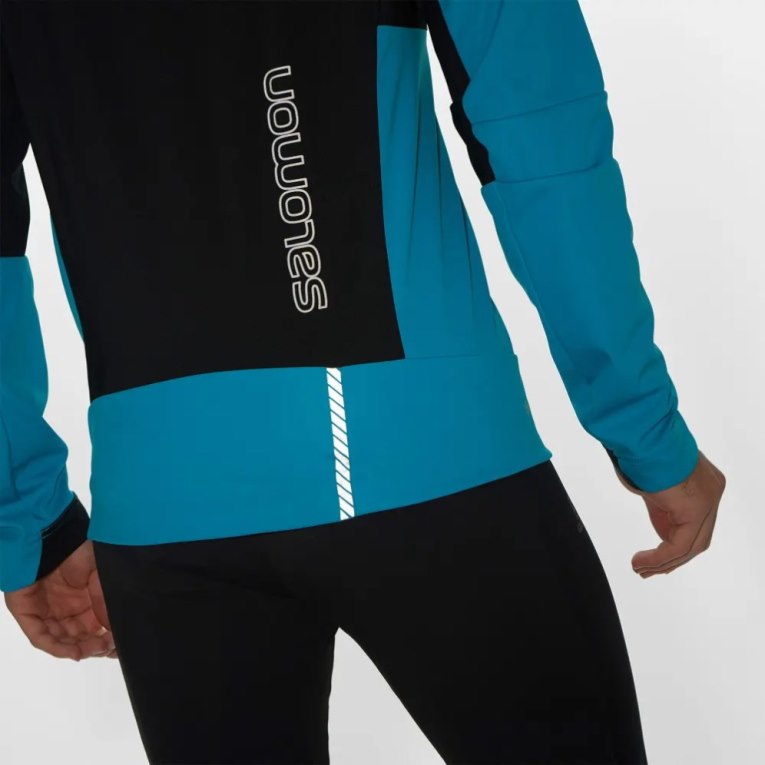 Salomon Gore Tex Infinium Windstopper Pro Men's Jackets Turquoise | CA 56N38